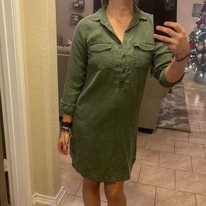 Green Shirt Dress